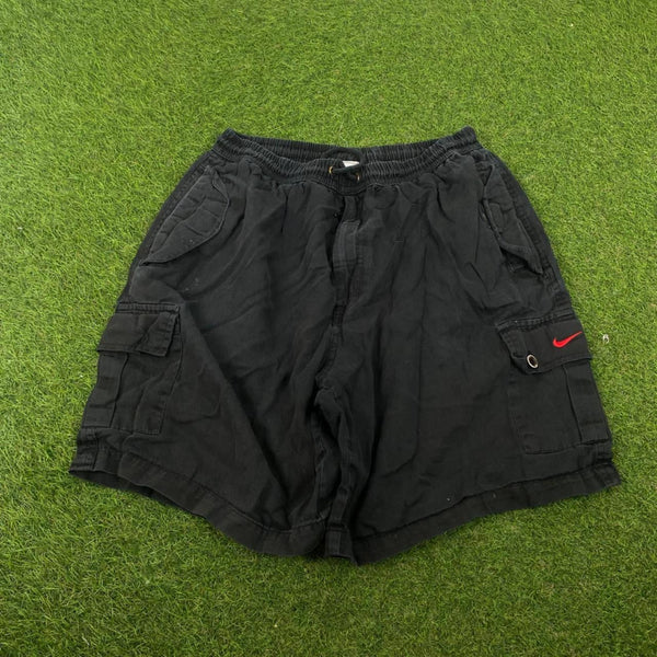 Vintage Nike Cargo Shorts Black Large