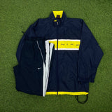 Vintage Nike Tracksuit Jacket + Joggers Set Blue Small