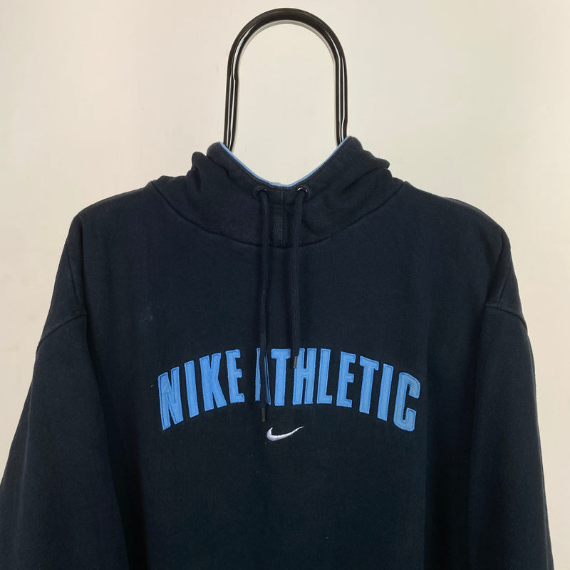 Vintage Nike Athletic Hoodie Blue Large