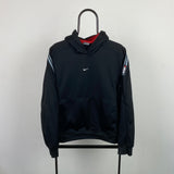 Vintage Nike Centre Swoosh Hoodie Black Medium