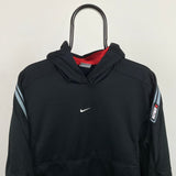 Vintage Nike Centre Swoosh Hoodie Black Medium