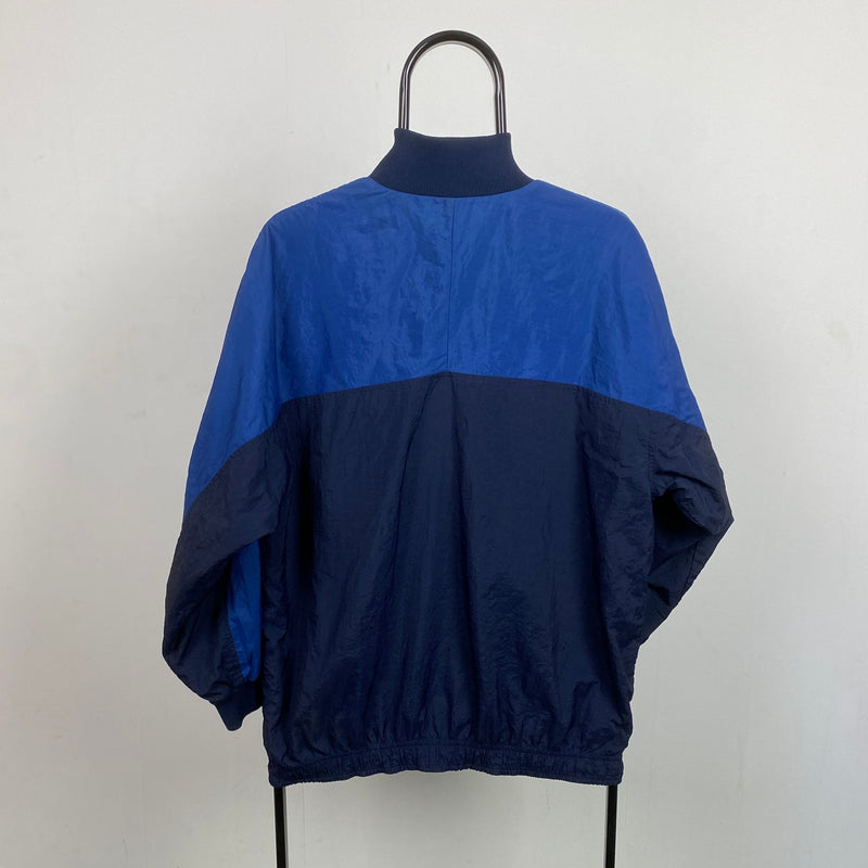 Vintage Nike Reversible 1/4 Zip Windbreaker Jacket Blue Large