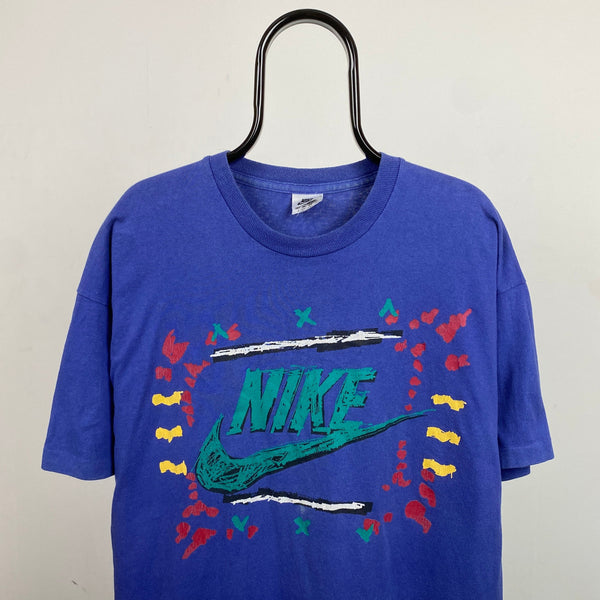 Vintage Nike T-Shirt Purple Large