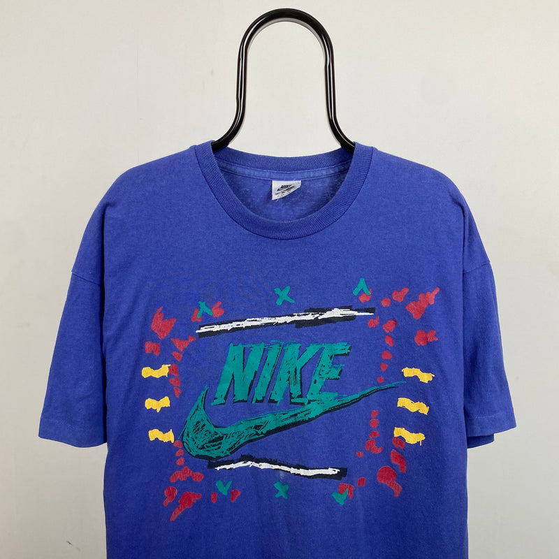 Vintage Nike T-Shirt Purple Large