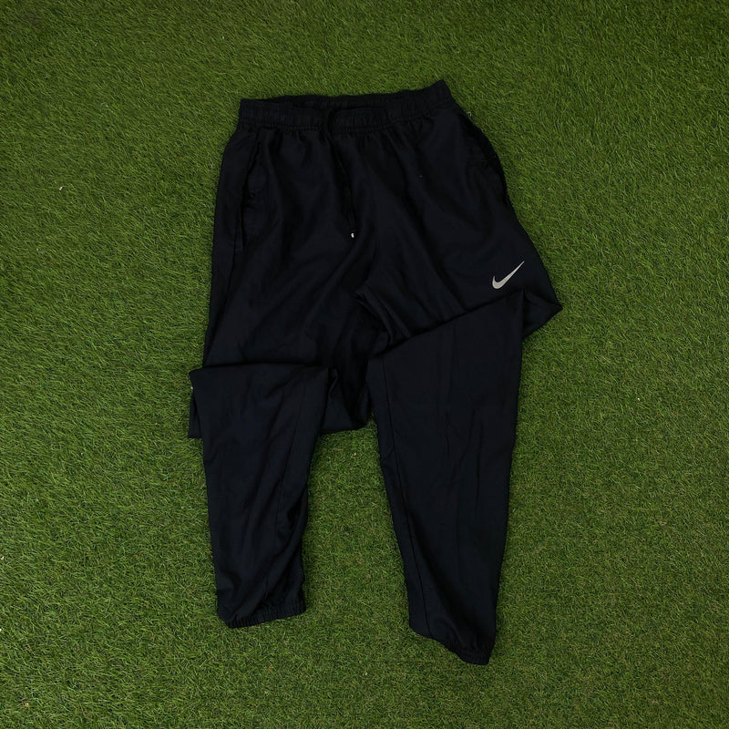 Vintage Nike Running Tracksuit Jacket + Joggers Set Black Small