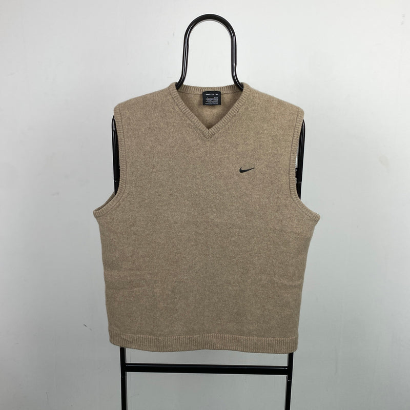 Vintage Nike Sweater Vest Sweatshirt Brown Large