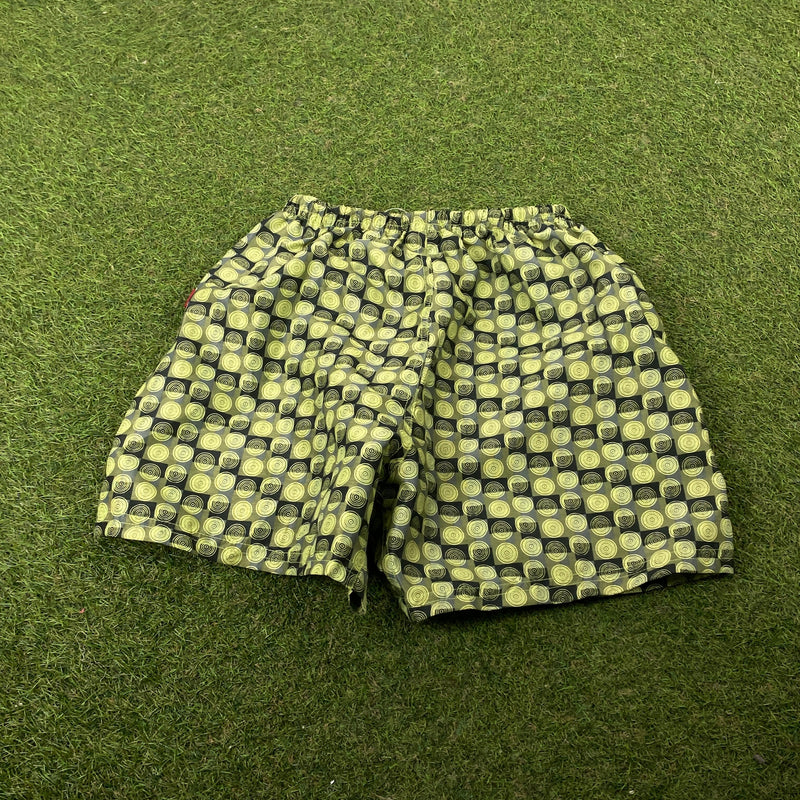 Vintage Nike Wavey Shorts Green XS