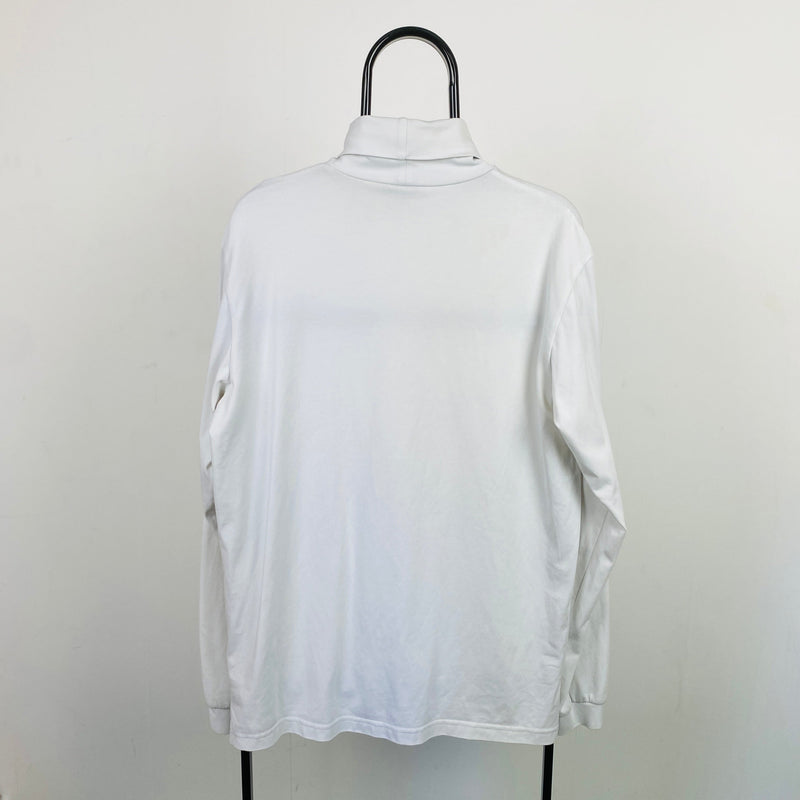 Vintage Nike Roll Neck Sweatshirt White Large