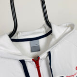 Vintage Nike Cortez Zip Hoodie White Medium