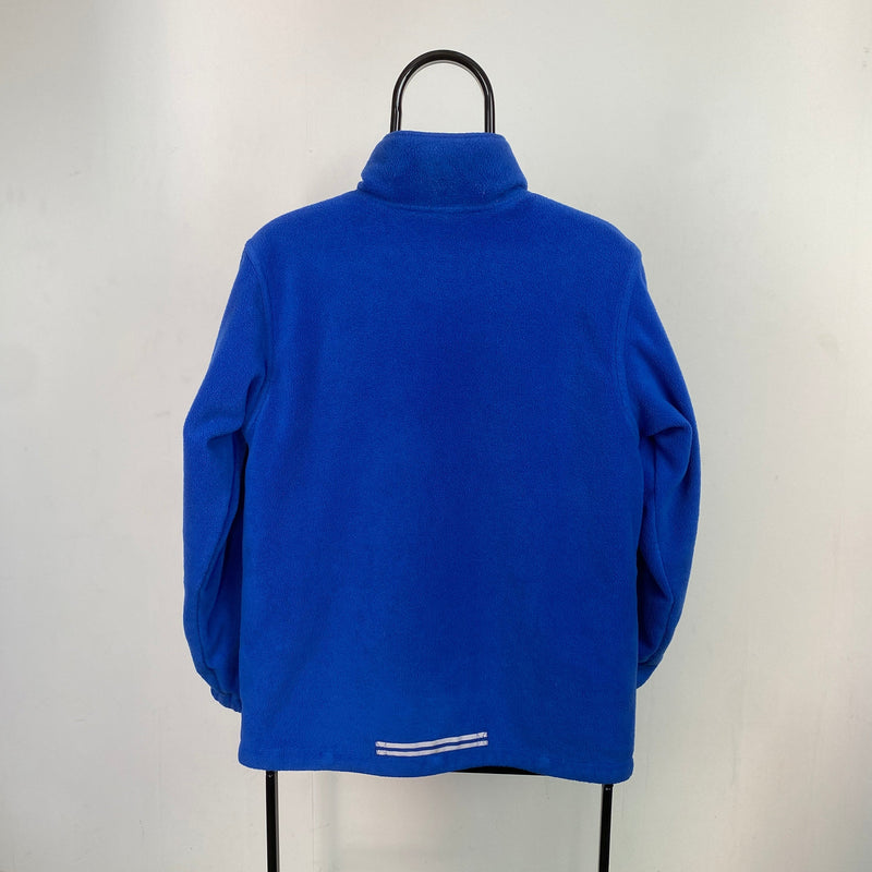 Vintage Nike Reversible Fleece Puffer Jacket Blue Medium