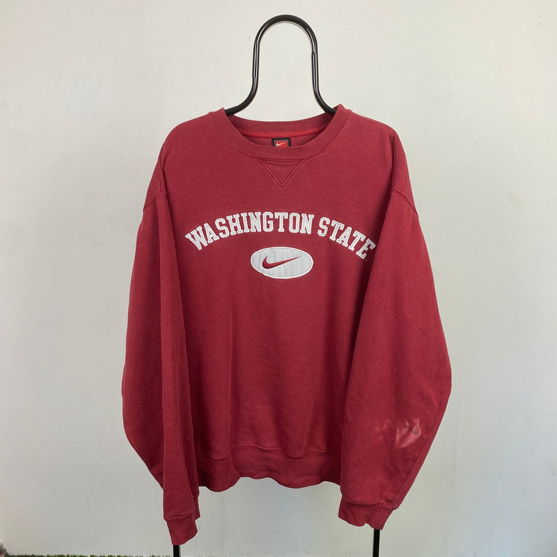 Vintage Nike Washington State Sweatshirt Red Large