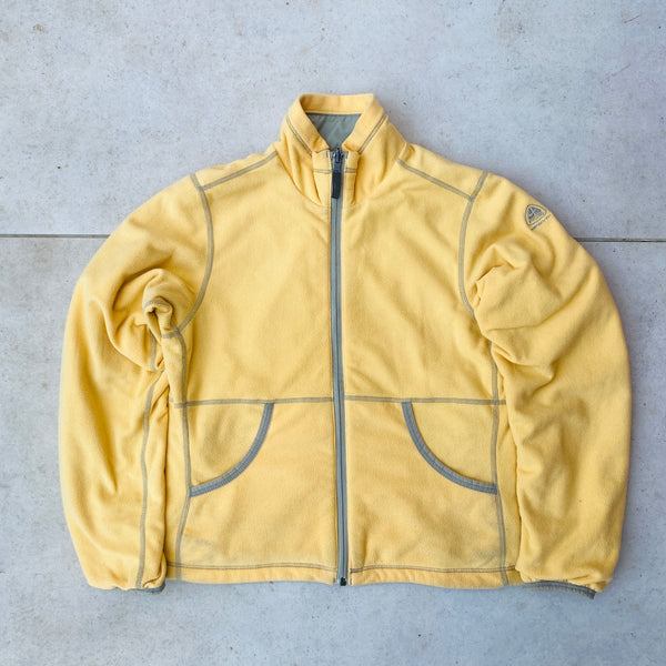 Vintage Nike ACG Reversible Fleece Puffer Jacket Yellow Medium