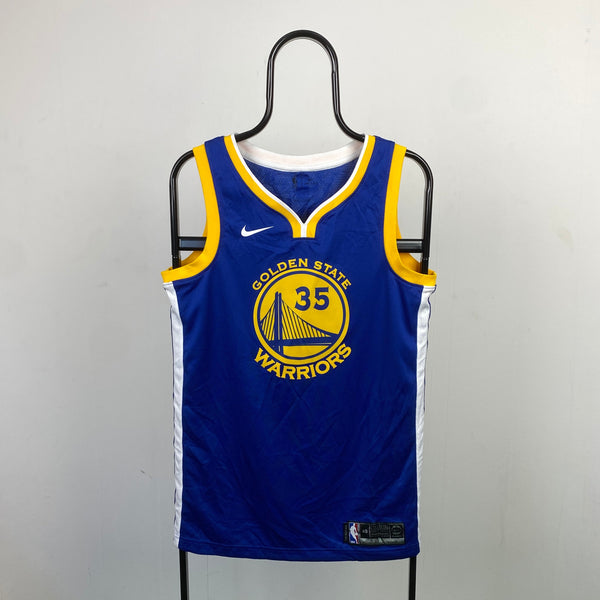 Vintage Nike Golden State Durant Basketball Vest Jersey T-Shirt Blue Small