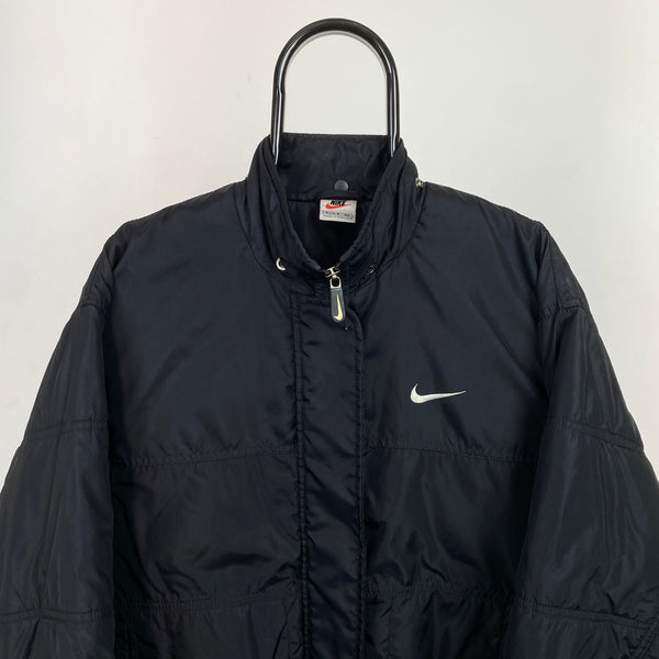 Vintage Nike Puffer Jacket Black Small