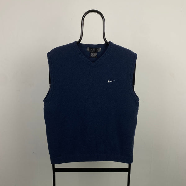 Vintage Nike Sweater Vest Sweatshirt Blue Large