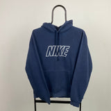 Vintage Nike Hoodie Blue Medium