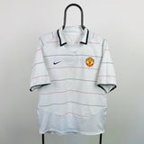 Vintage Nike Manchester United Football Shirt T-Shirt White Medium