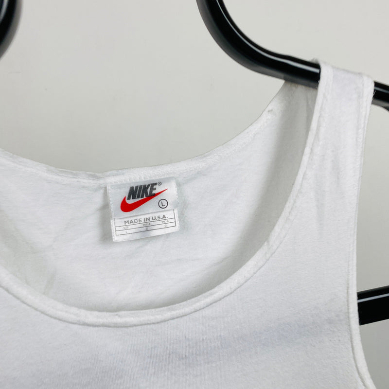 Vintage Nike Vest T-Shirt White Small