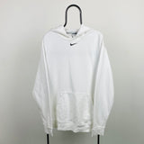 Vintage Nike Centre Swoosh Hoodie White XL