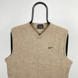 Vintage Nike Sweater Vest Sweatshirt Brown Large