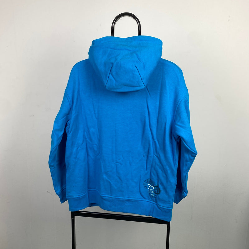 Vintage Nike Zip Hoodie Blue Small