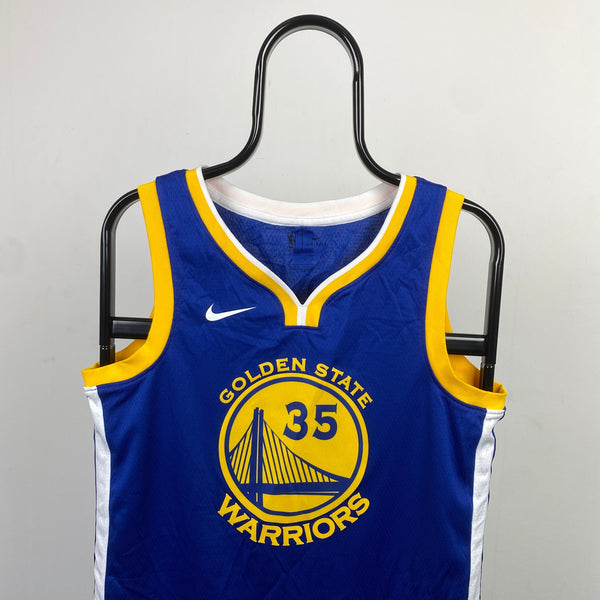 Vintage Nike Golden State Durant Basketball Vest Jersey T-Shirt Blue Small