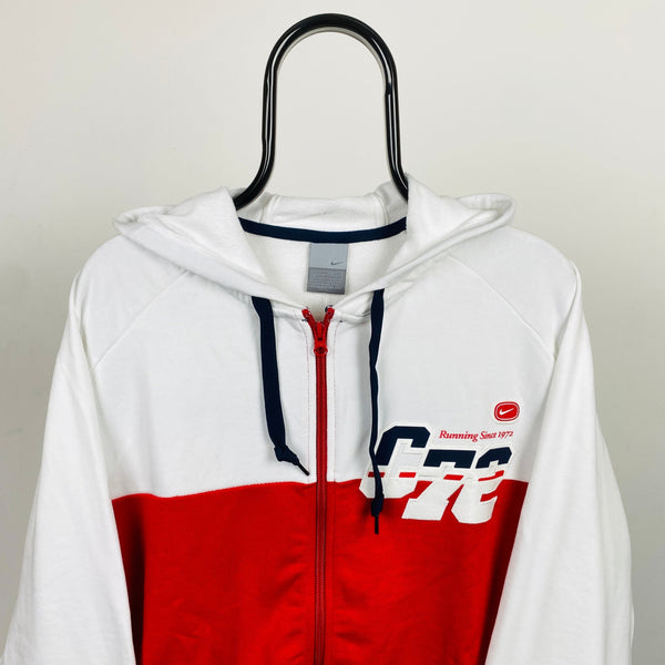 Vintage Nike Cortez Zip Hoodie White Medium