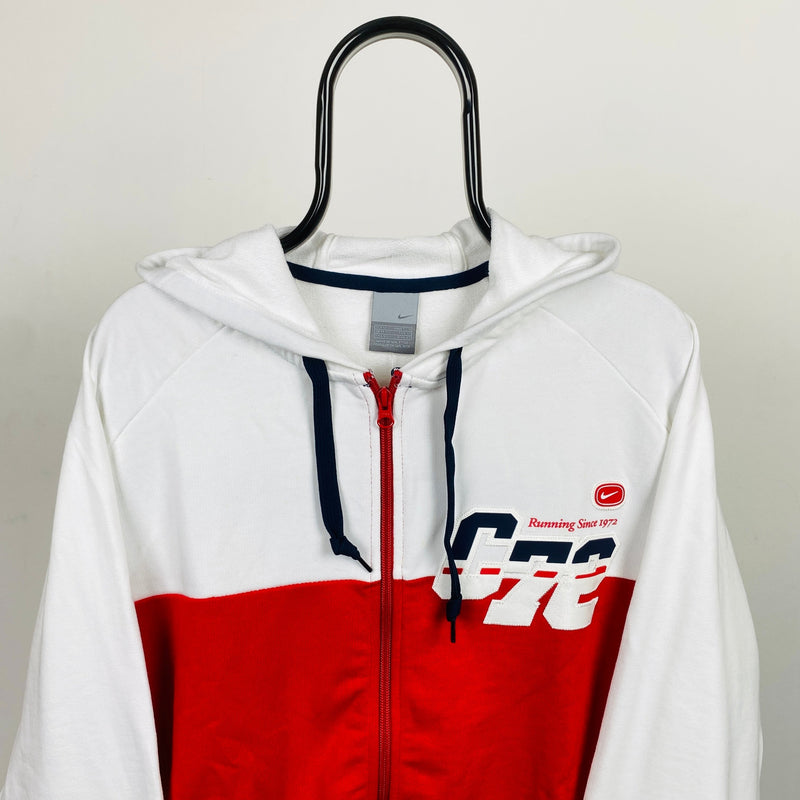 Vintage Nike Cortez Zip Hoodie White Medium