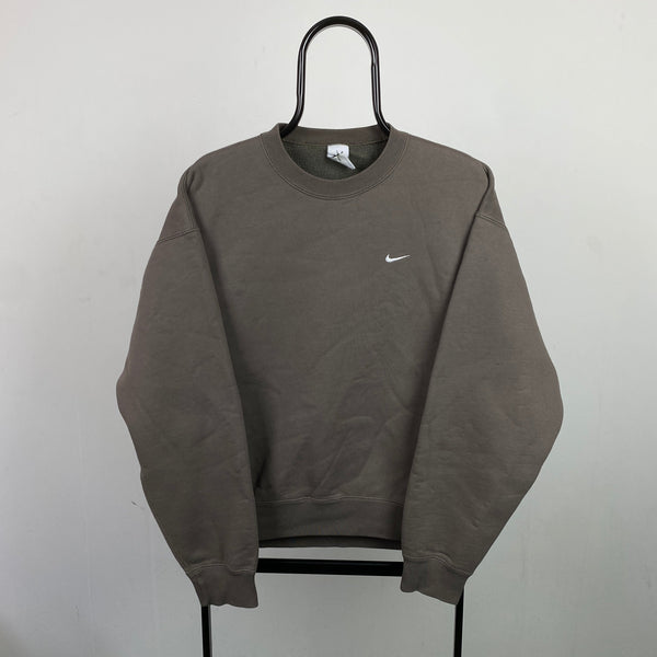 Vintage Nike Heavyweight Sweatshirt Brown Small