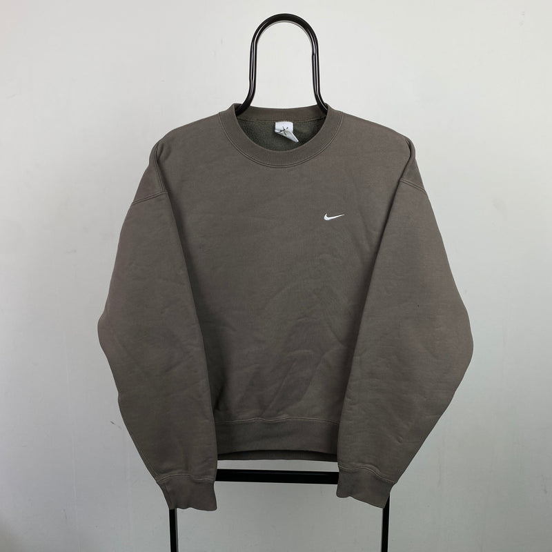 Vintage Nike Heavyweight Sweatshirt Brown Small