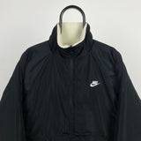 Vintage Nike Reversible Fleece Coat Jacket Brown Large