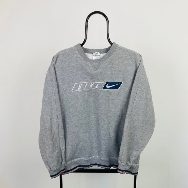 Vintage Nike Sweatshirt Grey Medium