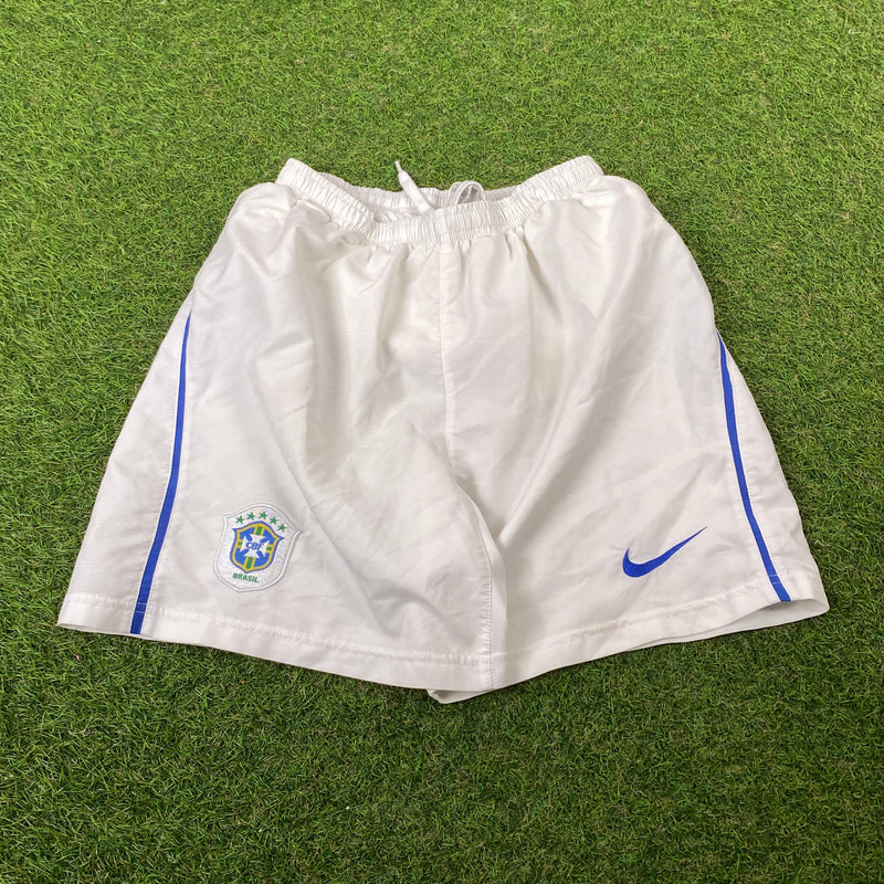 Vintage Nike Brazil Football Shorts White XS