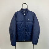 Vintage Nike Puffer Jacket Blue Small