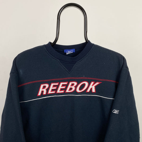 Retro Reebok Sweatshirt Blue Small