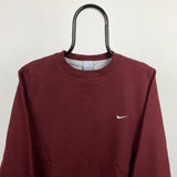 Vintage Nike Sweatshirt Red Medium