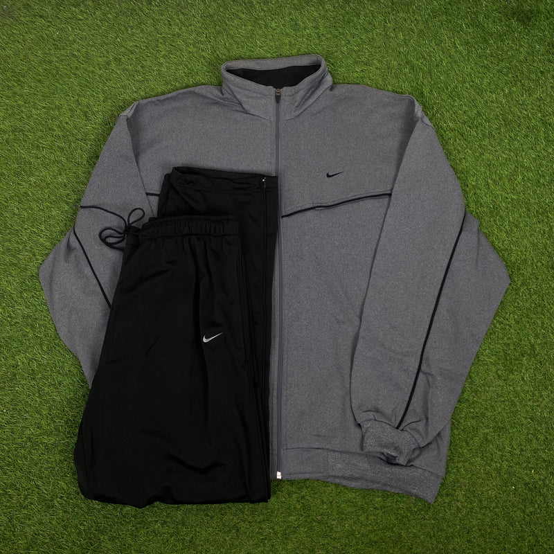 Vintage Nike Tracksuit Set Windbreaker + Joggers Grey XXL