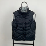 Vintage Nike Reversible Puffer Gilet Jacket Black Medium