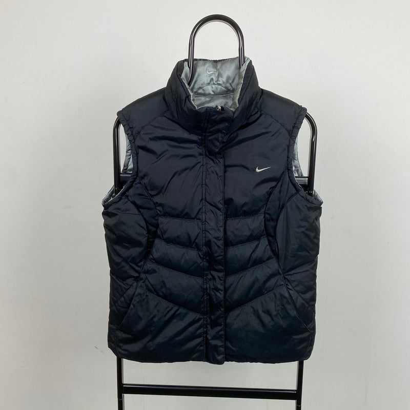 Vintage Nike Reversible Puffer Gilet Jacket Black Medium