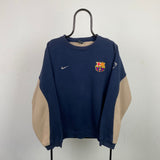 Vintage Nike Barcelona Sweatshirt Brown Blue XL