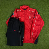 Vintage Nike England Rugby Tracksuit Jacket + Joggers Set Red Medium