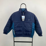 Vintage Nike Reversible Puffer Jacket Blue XS