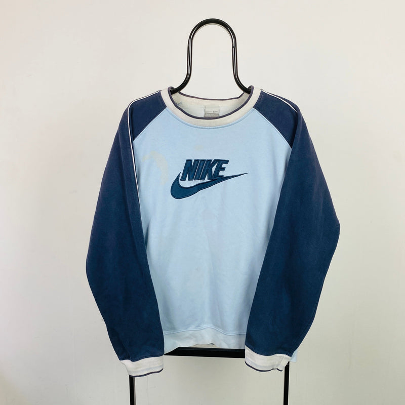 Vintage Nike Sweatshirt Blue Medium