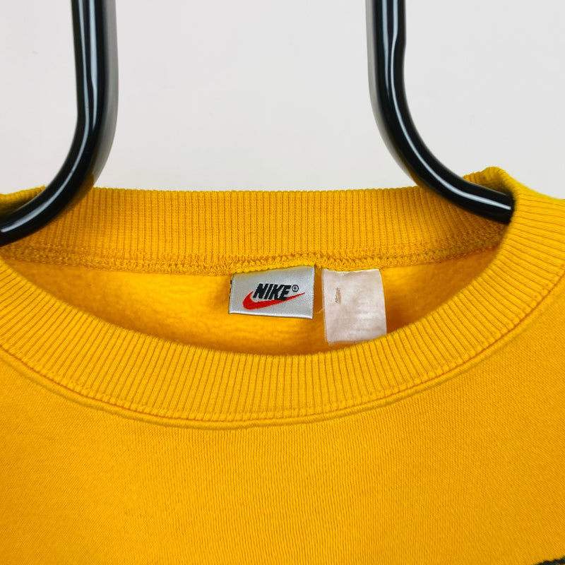 Vintage Nike Sweatshirt Yellow XL