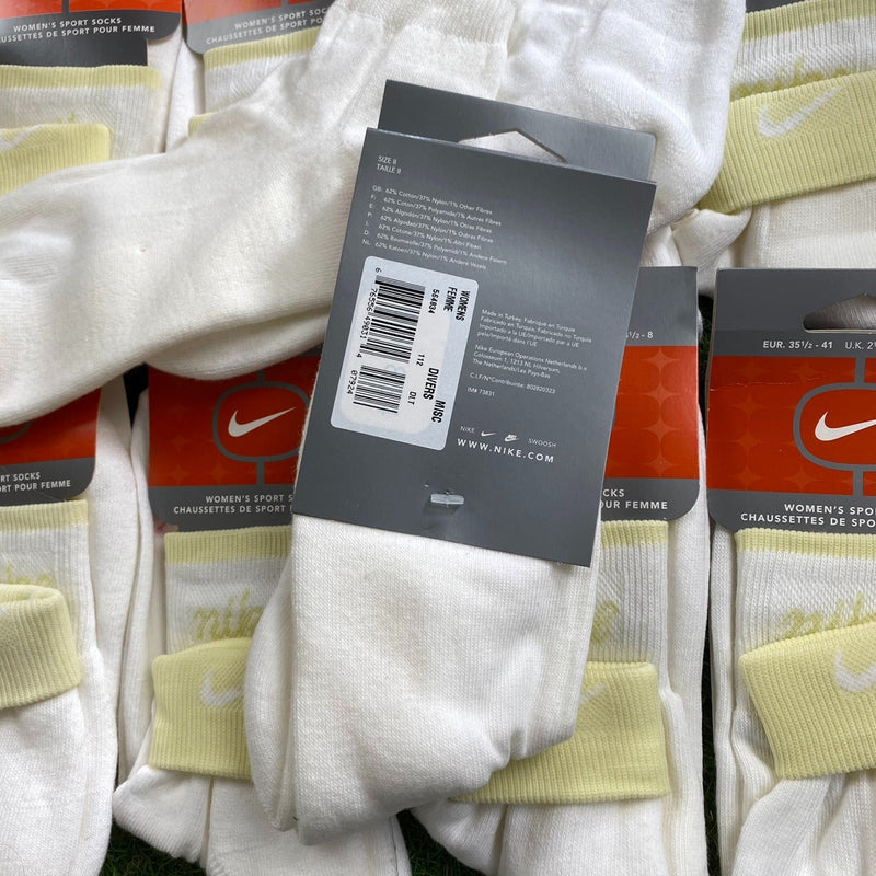 Vintage Nike Socks White Yellow