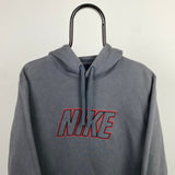 Vintage Nike Hoodie Grey Medium