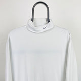 Vintage Nike Roll Neck Sweatshirt White Large