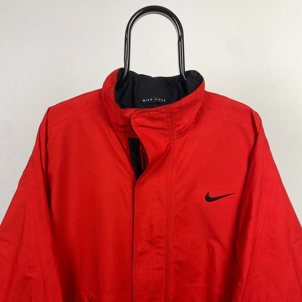 Vintage Nike Golf Waterproof Coat Jacket Red XL