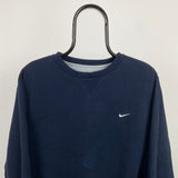 Vintage Nike Heavyweight Sweatshirt Blue XL