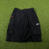 Vintage Nike Cargo Shorts Black XS